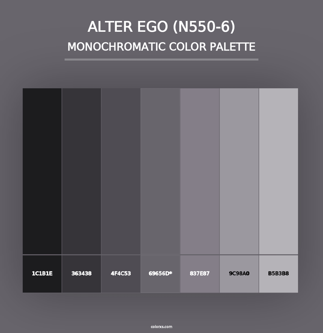 Alter Ego (N550-6) - Monochromatic Color Palette