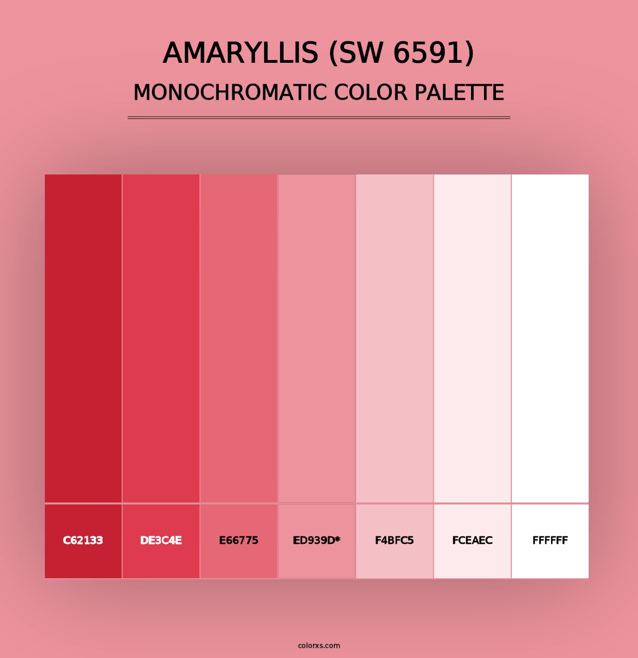 Amaryllis (SW 6591) - Monochromatic Color Palette