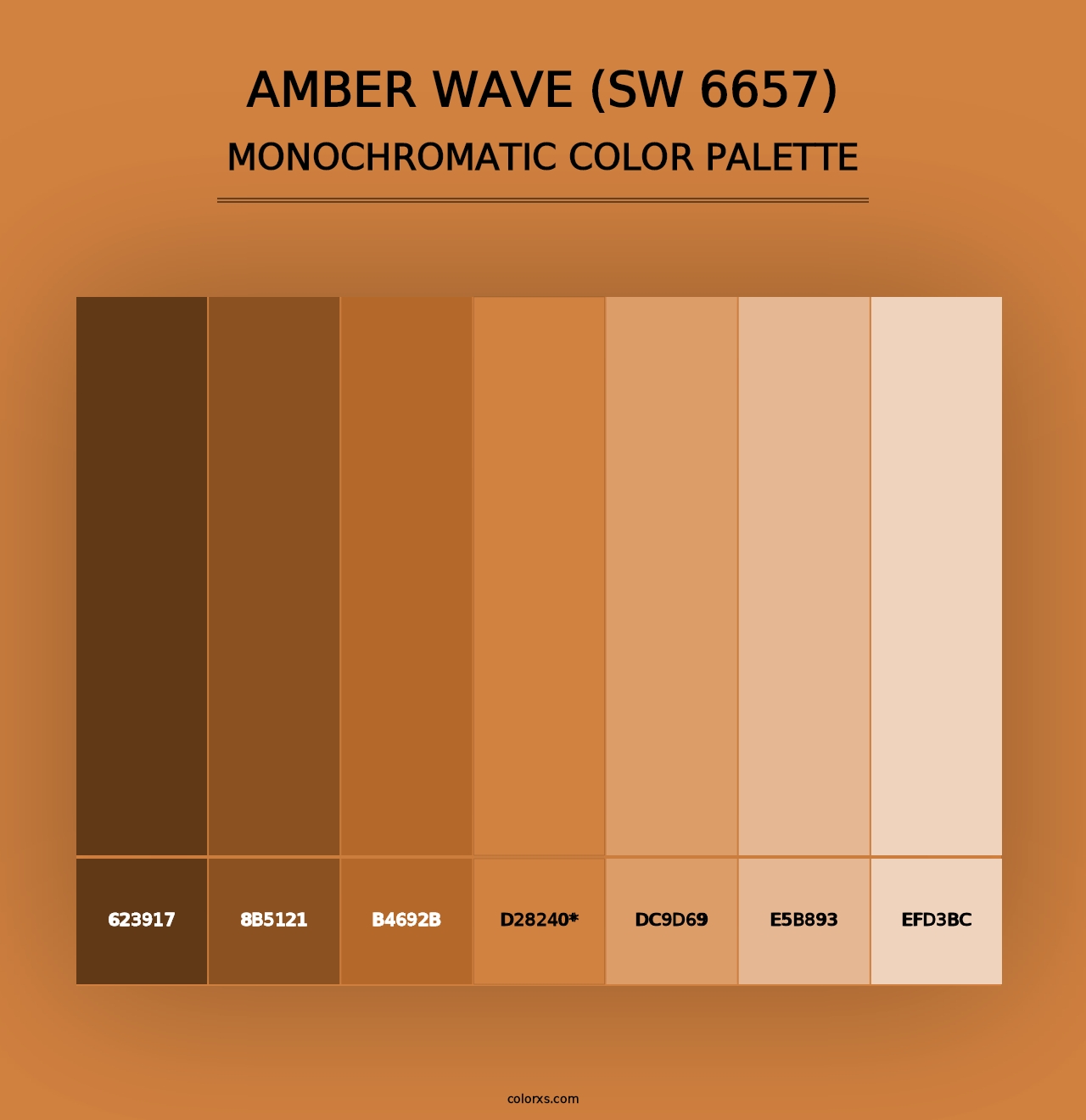 Amber Wave (SW 6657) - Monochromatic Color Palette