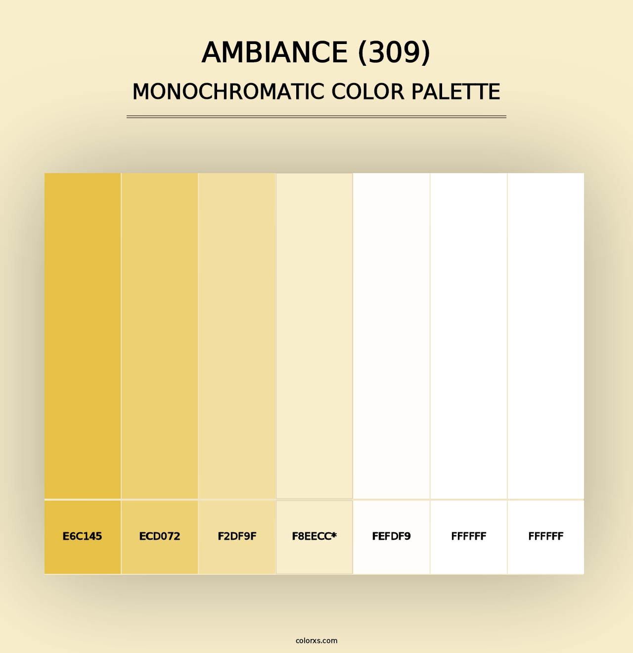 Ambiance (309) - Monochromatic Color Palette