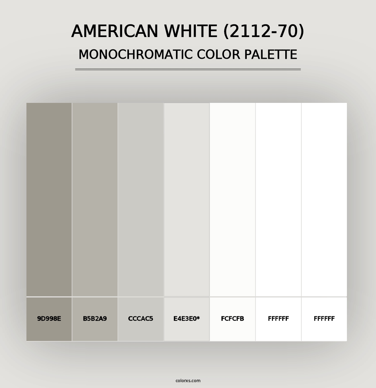 American White (2112-70) - Monochromatic Color Palette