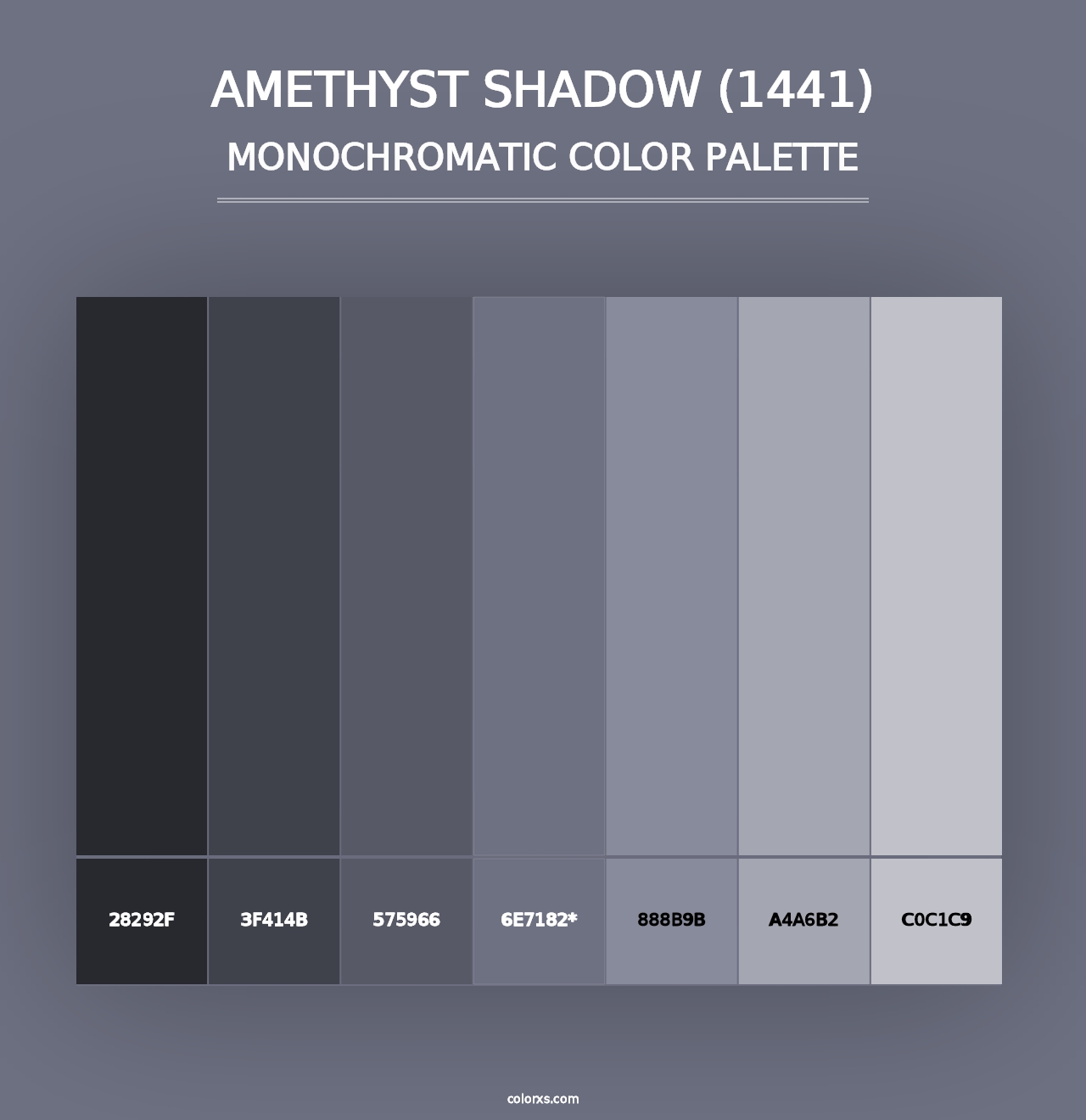 Amethyst Shadow (1441) - Monochromatic Color Palette