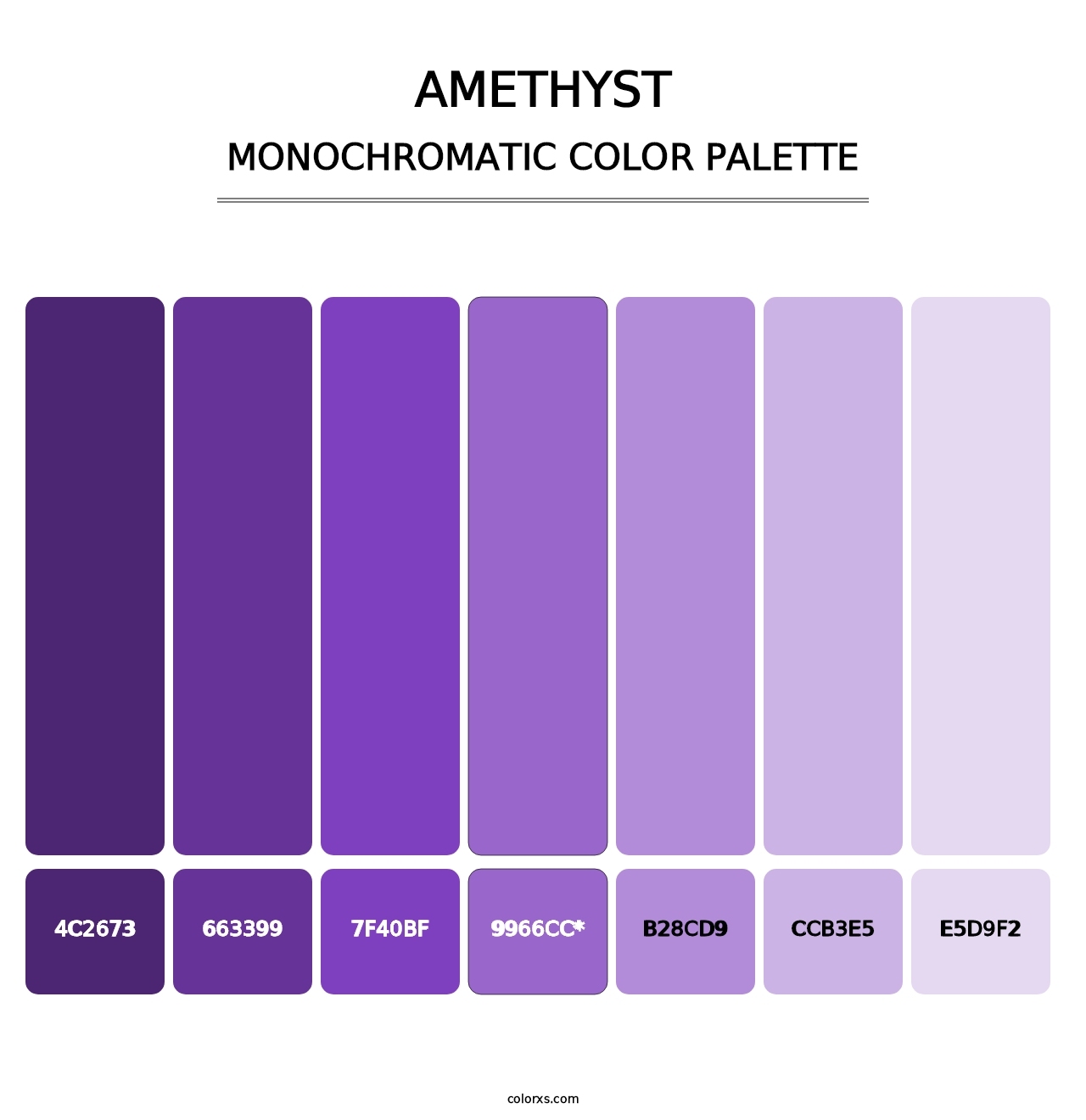 Amethyst - Monochromatic Color Palette