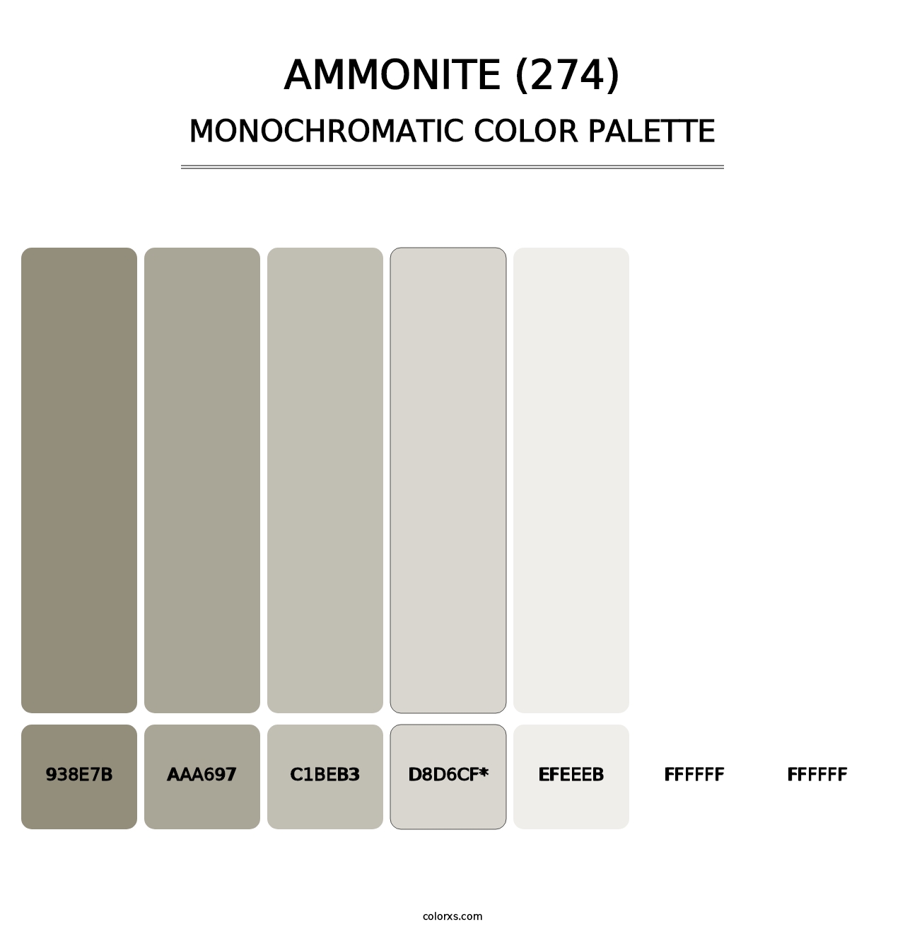 Ammonite (274) - Monochromatic Color Palette