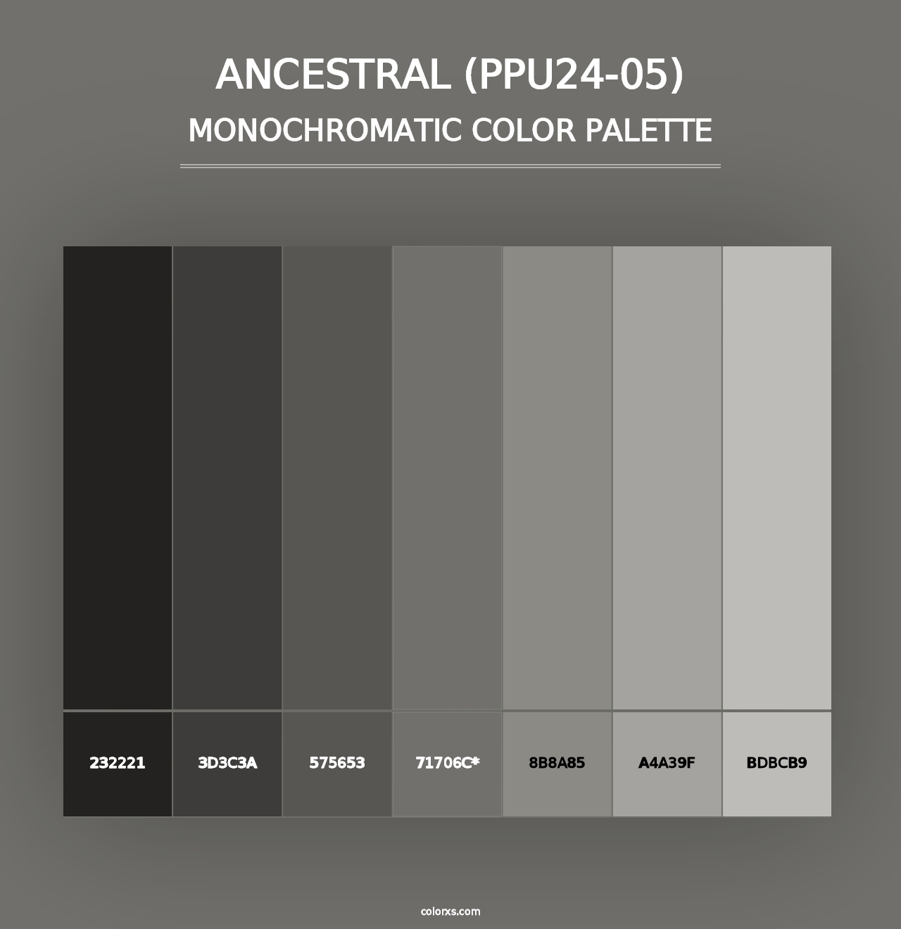 Ancestral (PPU24-05) - Monochromatic Color Palette