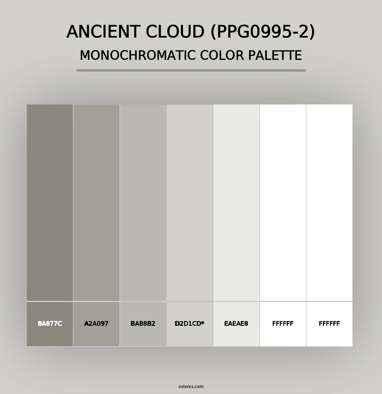 Ancient Cloud (PPG0995-2) - Monochromatic Color Palette