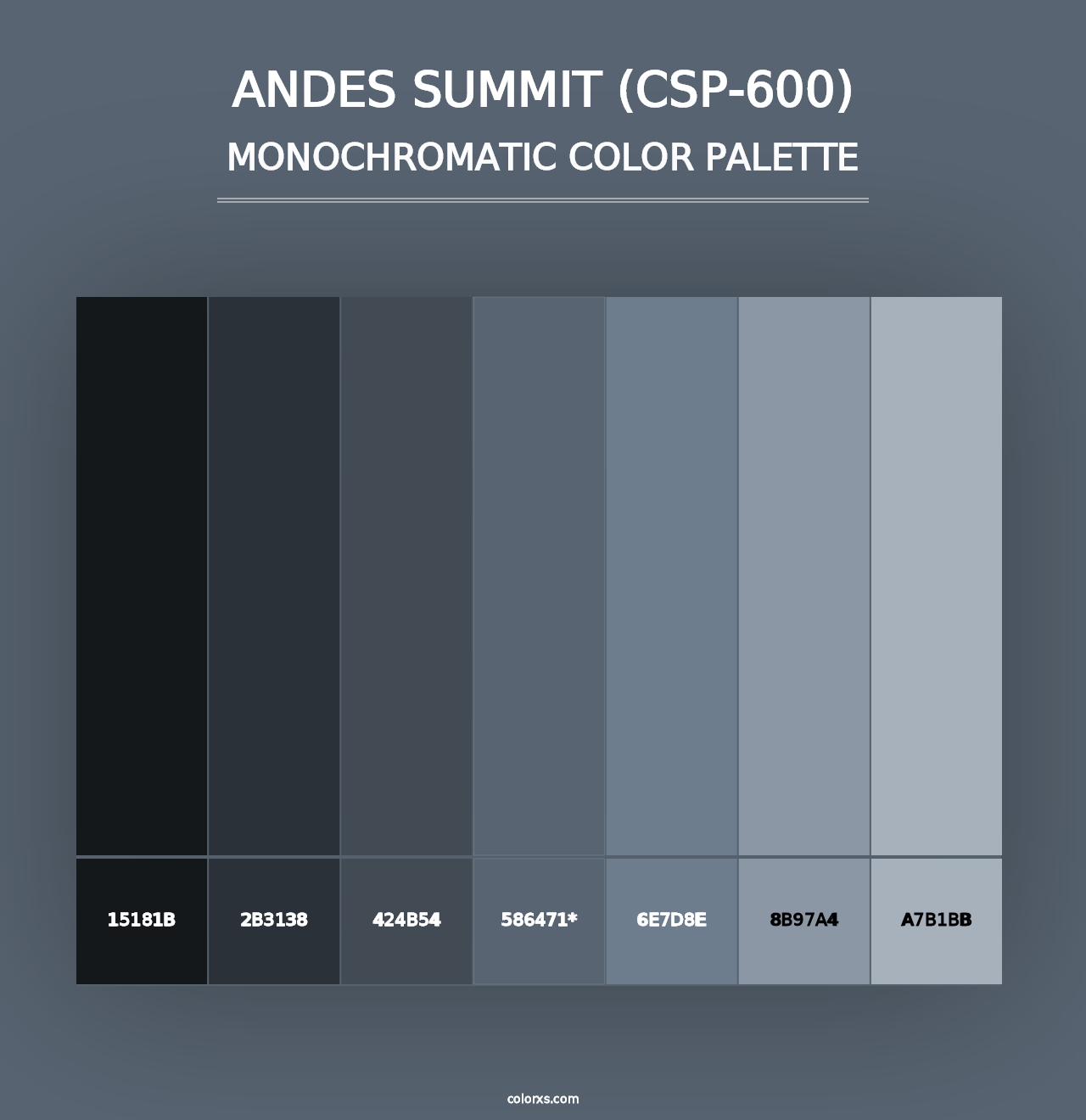 Andes Summit (CSP-600) - Monochromatic Color Palette