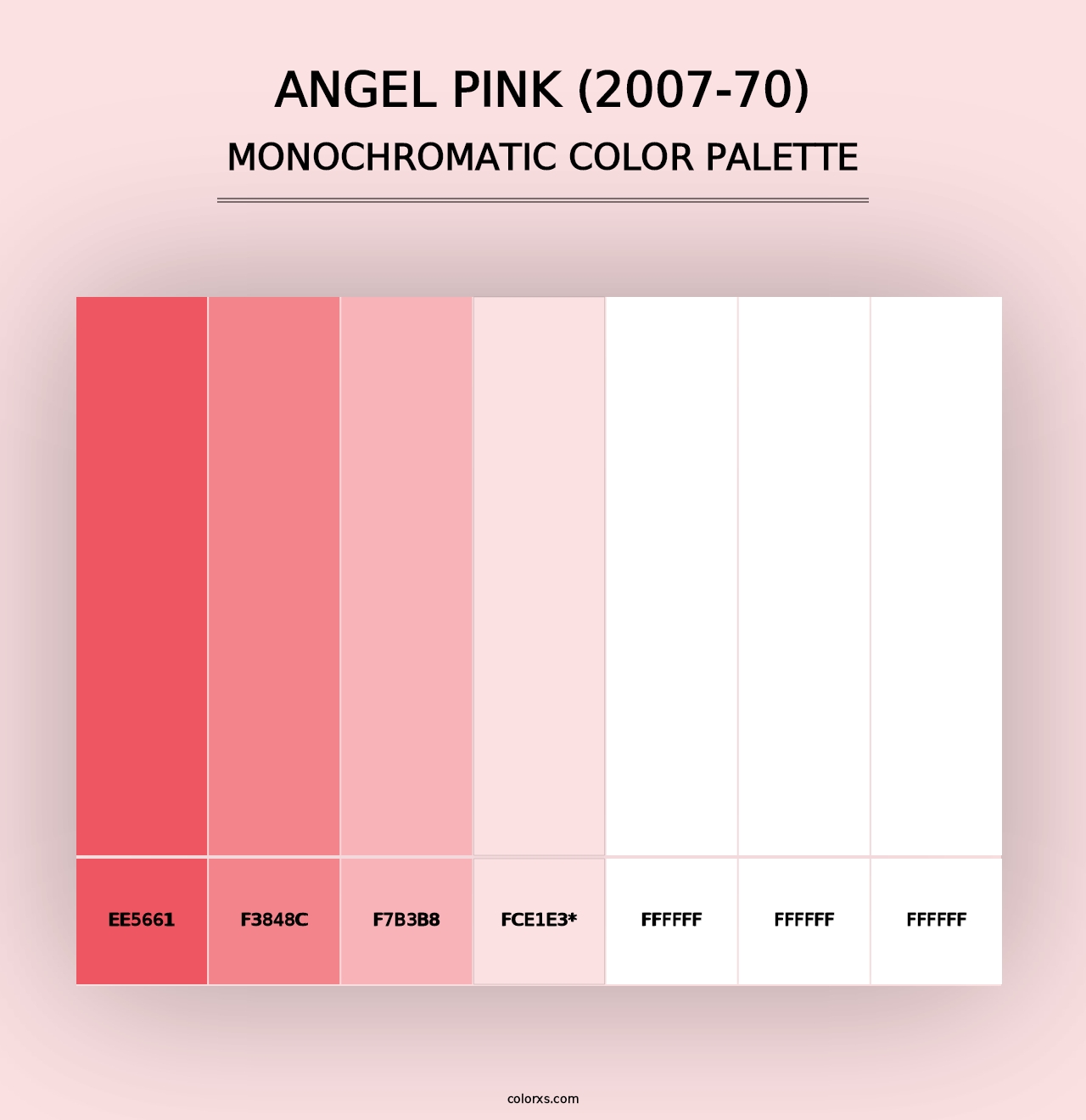 Angel Pink (2007-70) - Monochromatic Color Palette