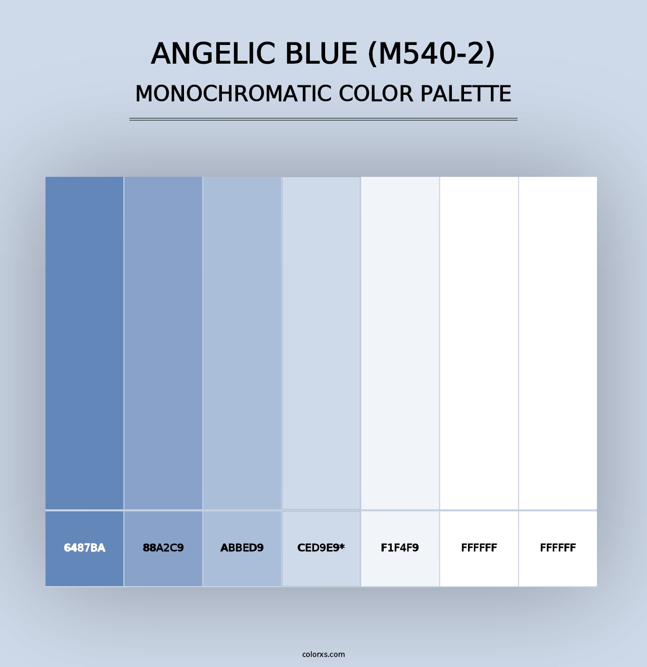 Angelic Blue (M540-2) - Monochromatic Color Palette