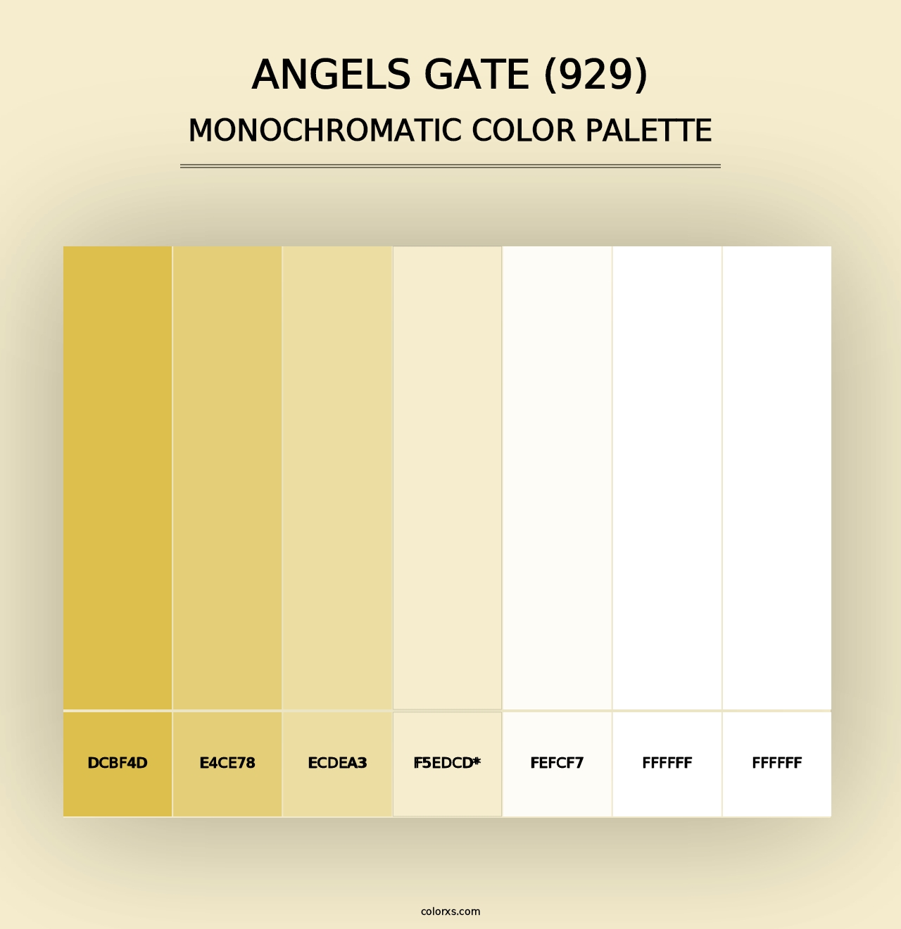 Angels Gate (929) - Monochromatic Color Palette