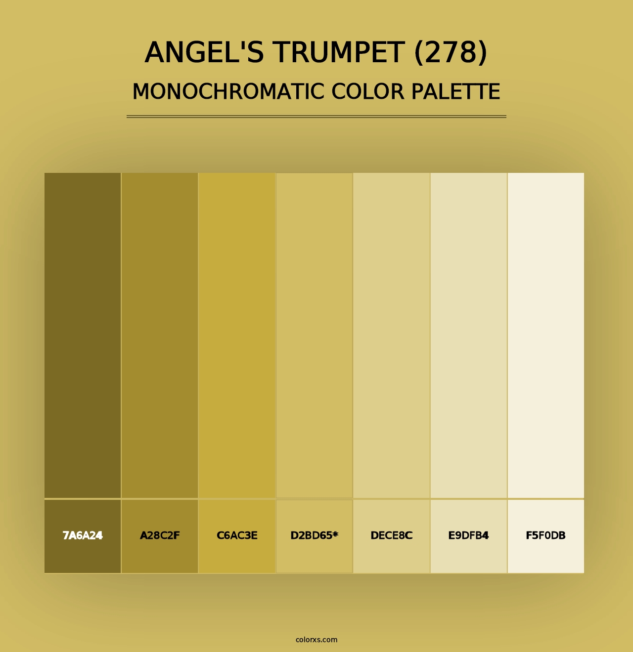 Angel's Trumpet (278) - Monochromatic Color Palette