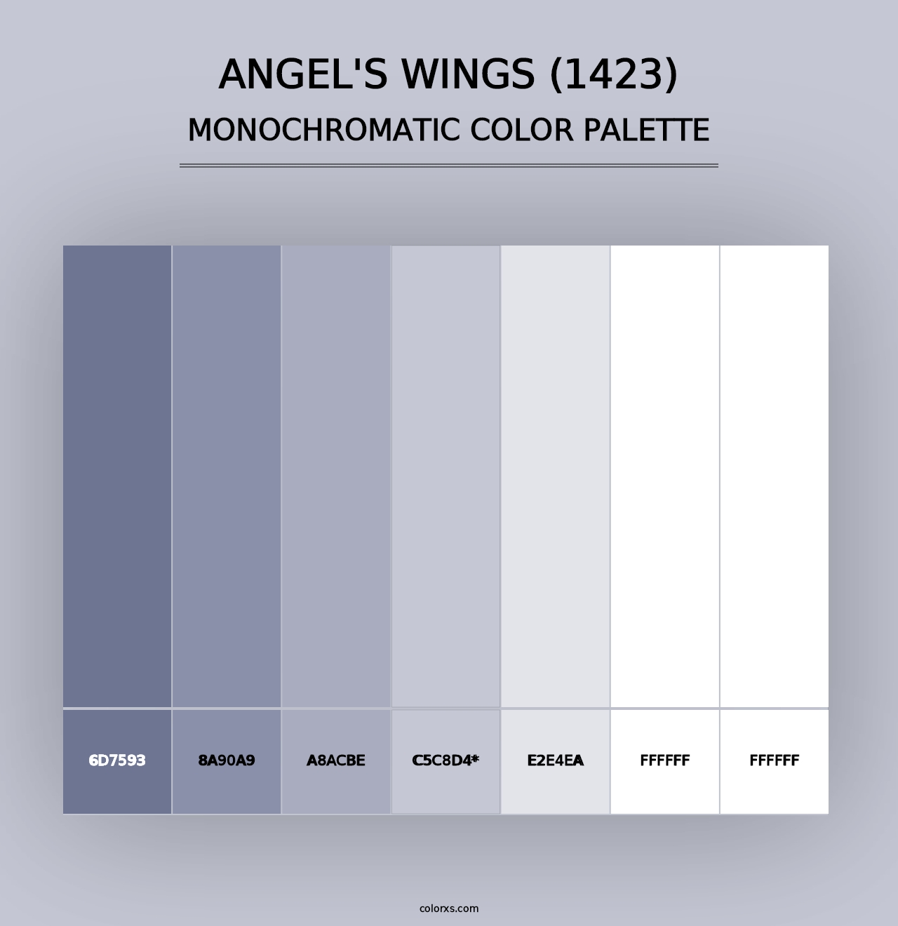 Angel's Wings (1423) - Monochromatic Color Palette