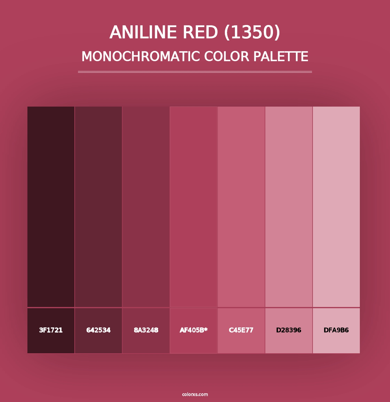 Aniline Red (1350) - Monochromatic Color Palette