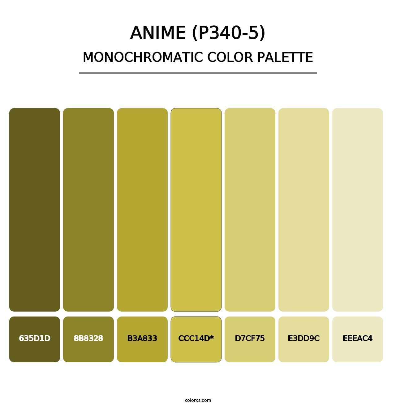 Anime (P340-5) - Monochromatic Color Palette