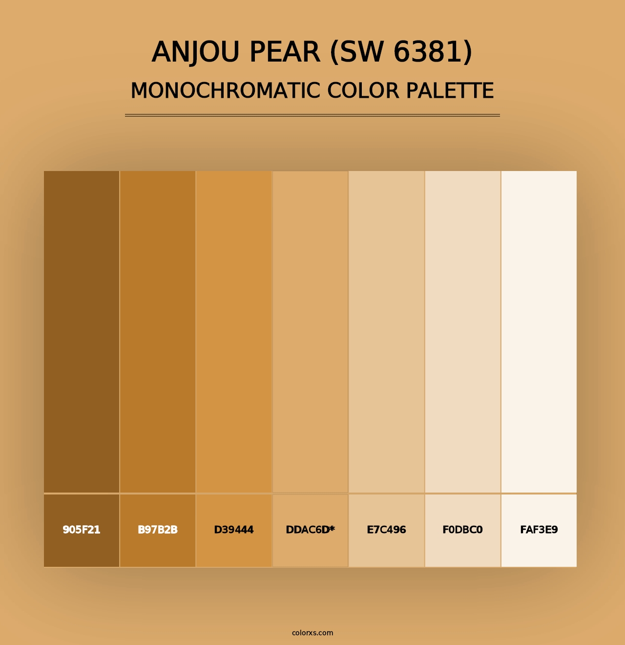 Anjou Pear (SW 6381) - Monochromatic Color Palette