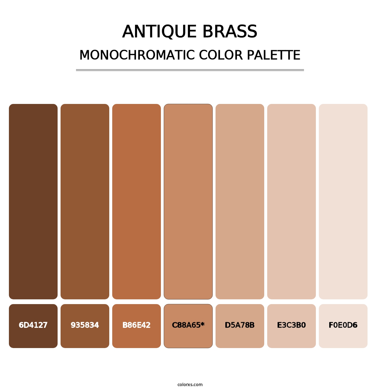 Antique Brass - Monochromatic Color Palette
