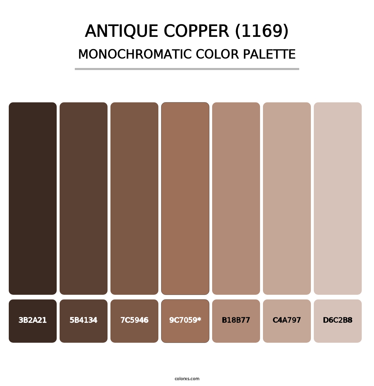 Antique Copper (1169) - Monochromatic Color Palette