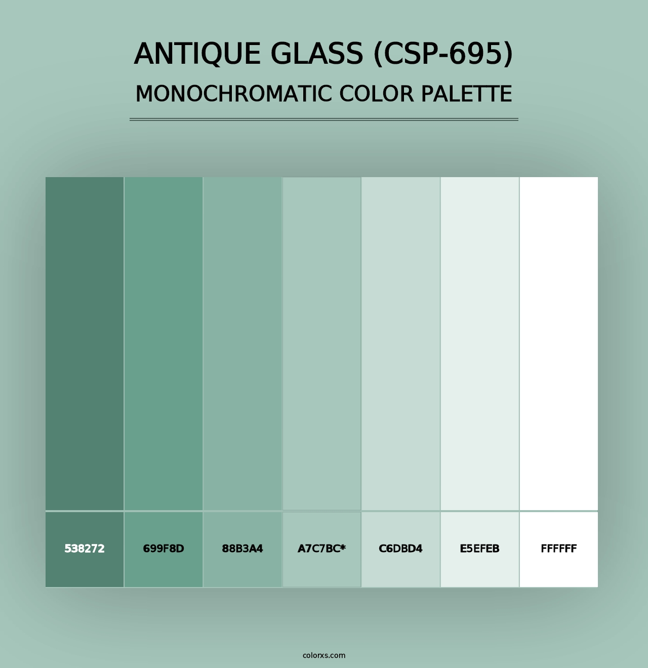 Antique Glass (CSP-695) - Monochromatic Color Palette