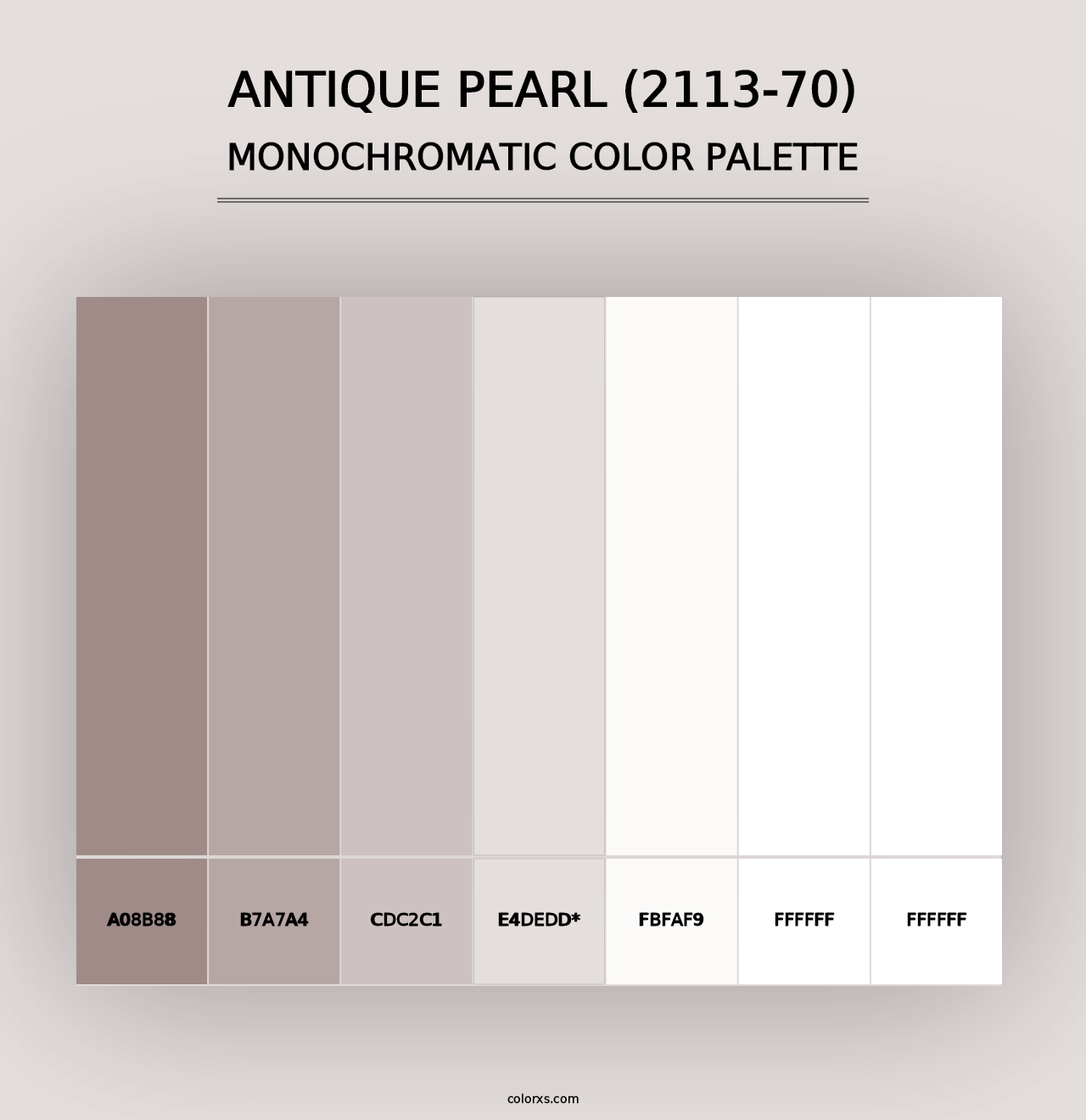 Antique Pearl (2113-70) - Monochromatic Color Palette