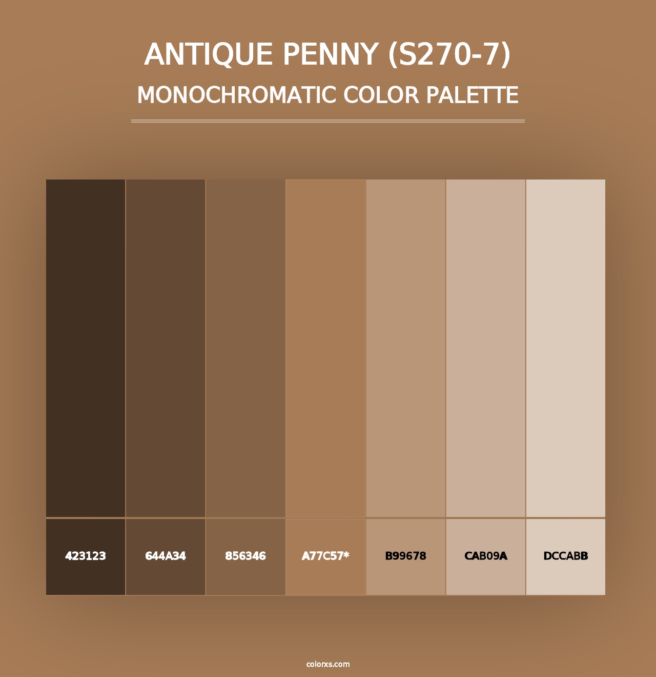 Antique Penny (S270-7) - Monochromatic Color Palette