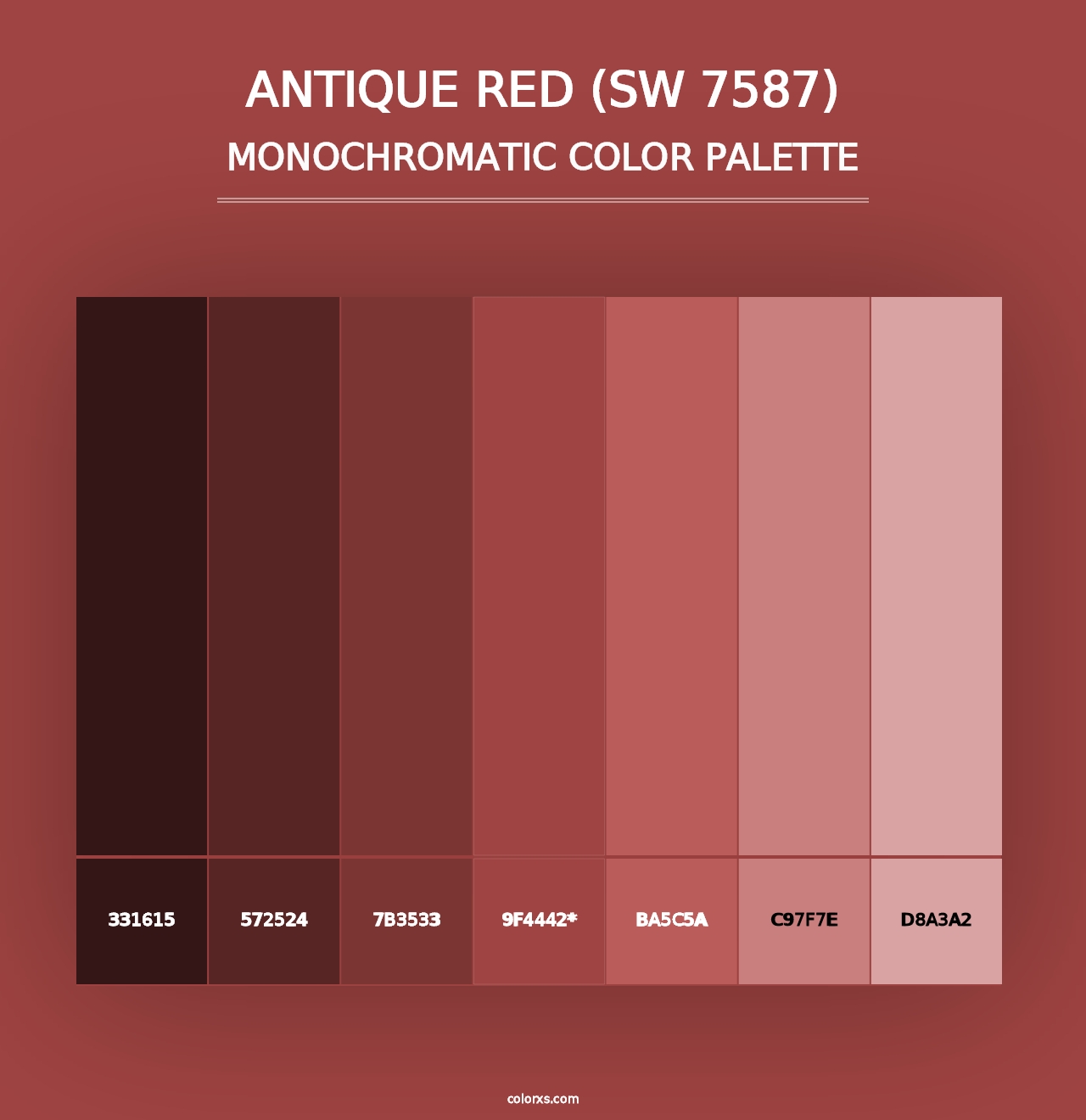 Antique Red (SW 7587) - Monochromatic Color Palette