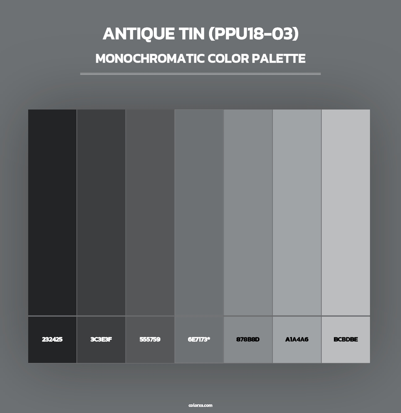 Antique Tin (PPU18-03) - Monochromatic Color Palette