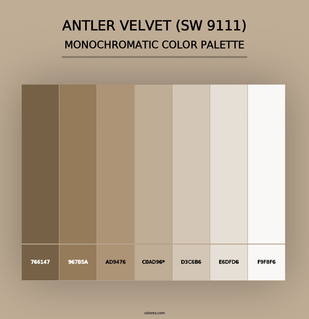 Antler Velvet (SW 9111) - Monochromatic Color Palette