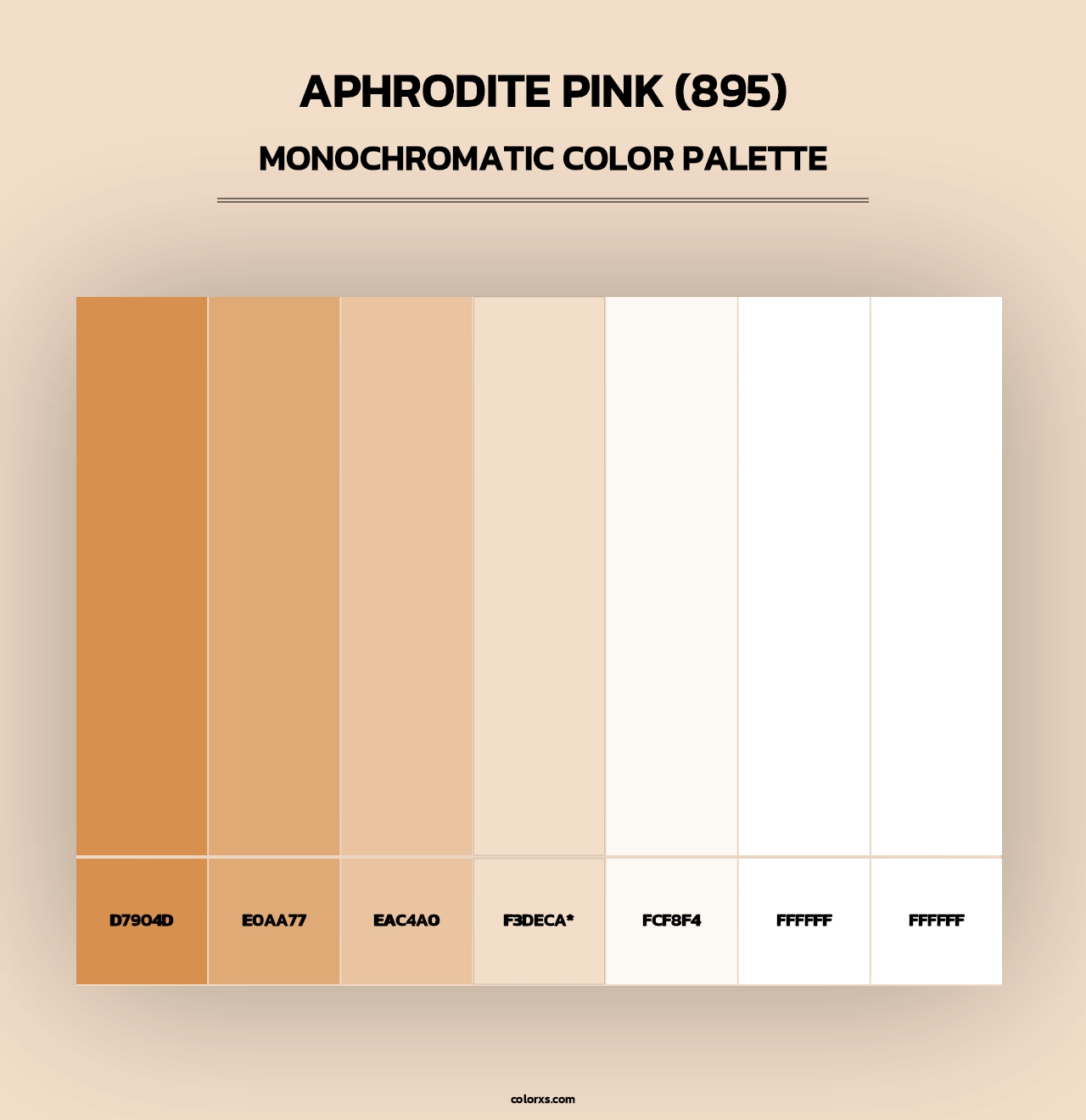 Aphrodite Pink (895) - Monochromatic Color Palette