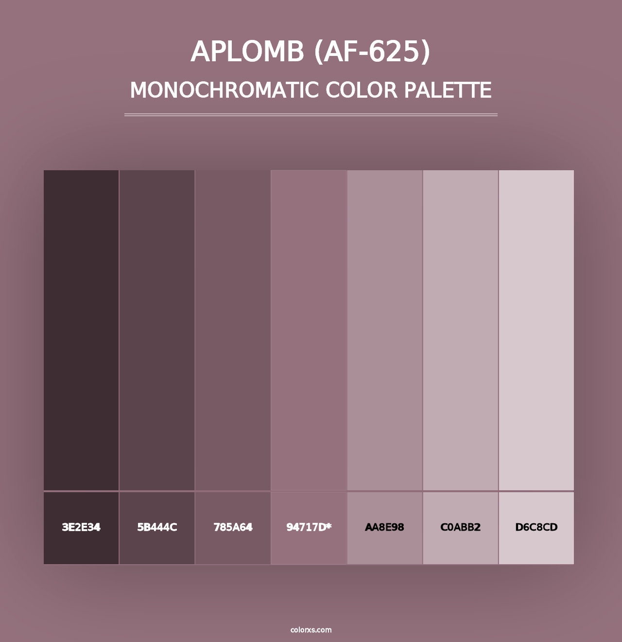 Aplomb (AF-625) - Monochromatic Color Palette