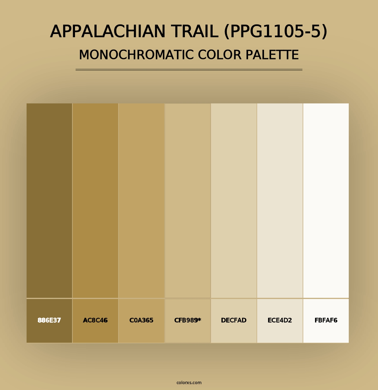 Appalachian Trail (PPG1105-5) - Monochromatic Color Palette