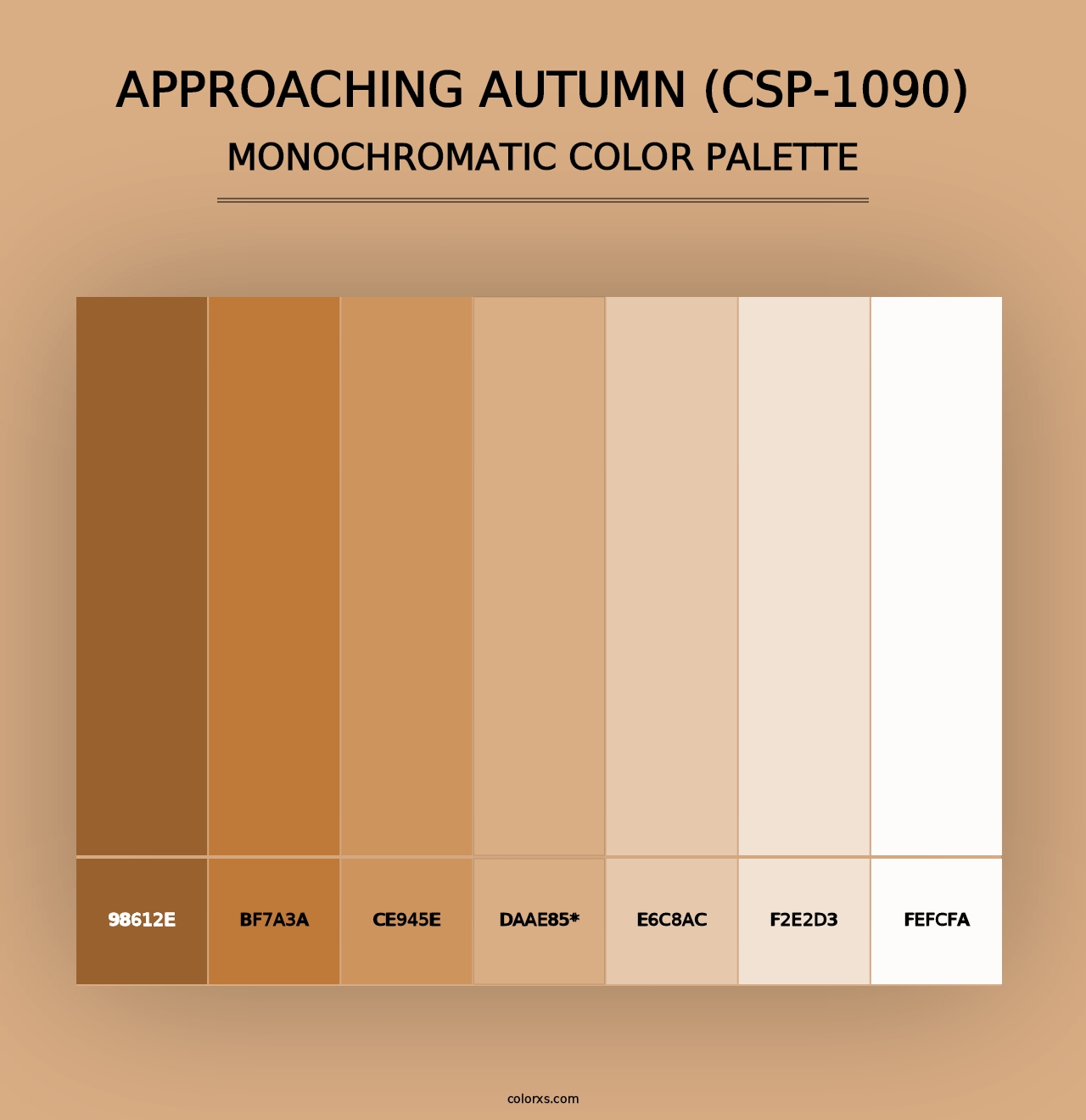 Approaching Autumn (CSP-1090) - Monochromatic Color Palette