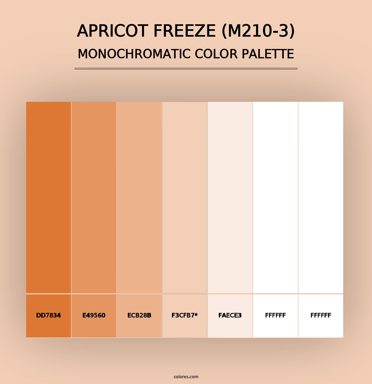 Apricot Freeze (M210-3) - Monochromatic Color Palette