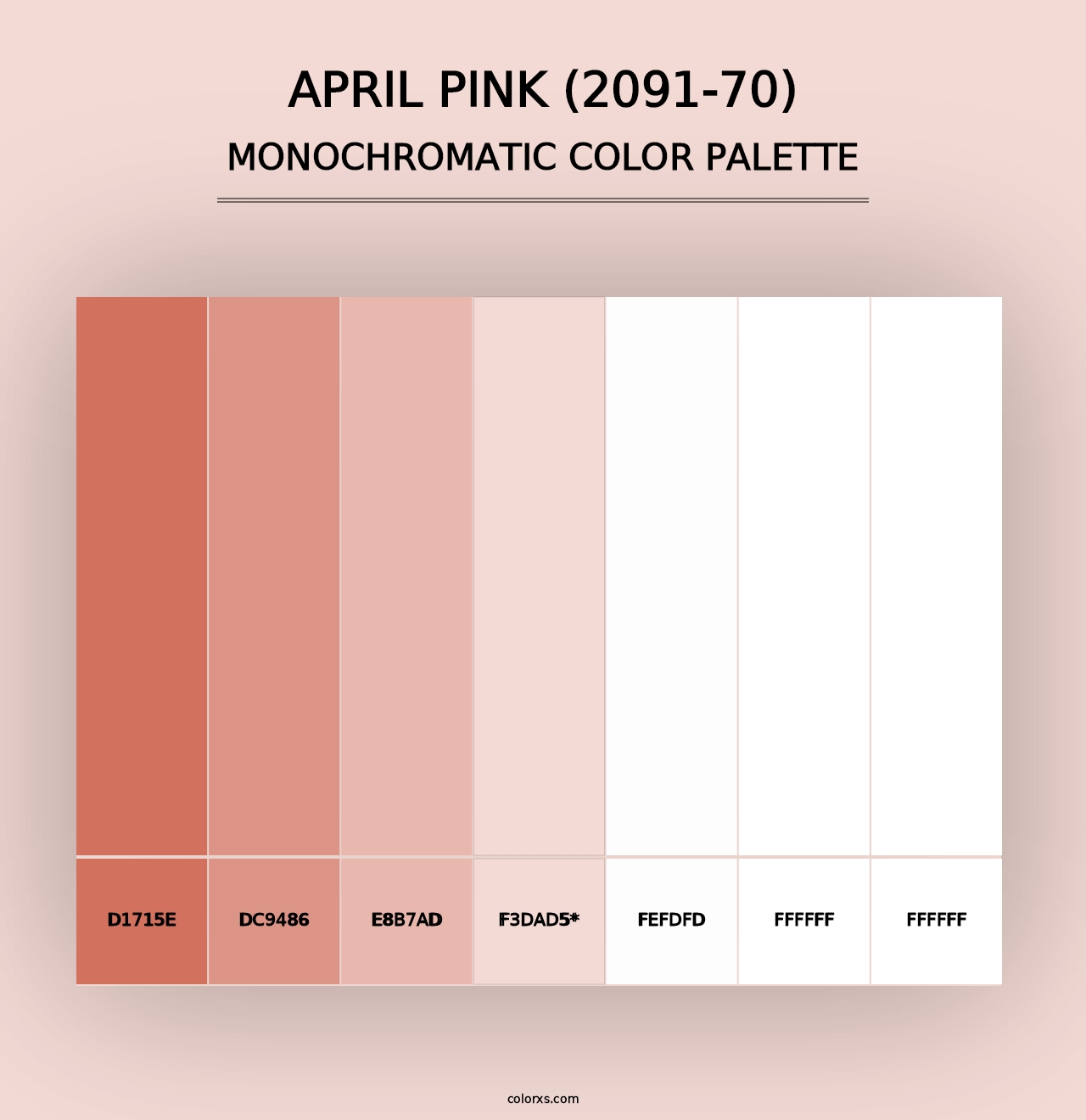 April Pink (2091-70) - Monochromatic Color Palette