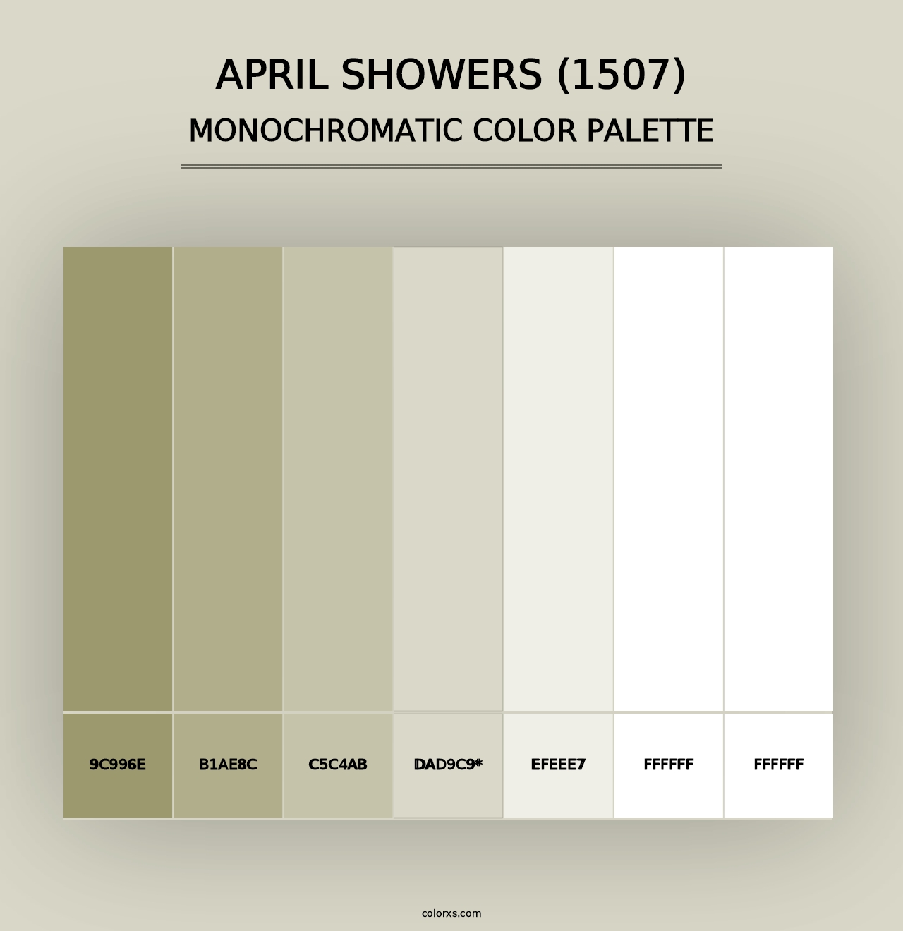 April Showers (1507) - Monochromatic Color Palette