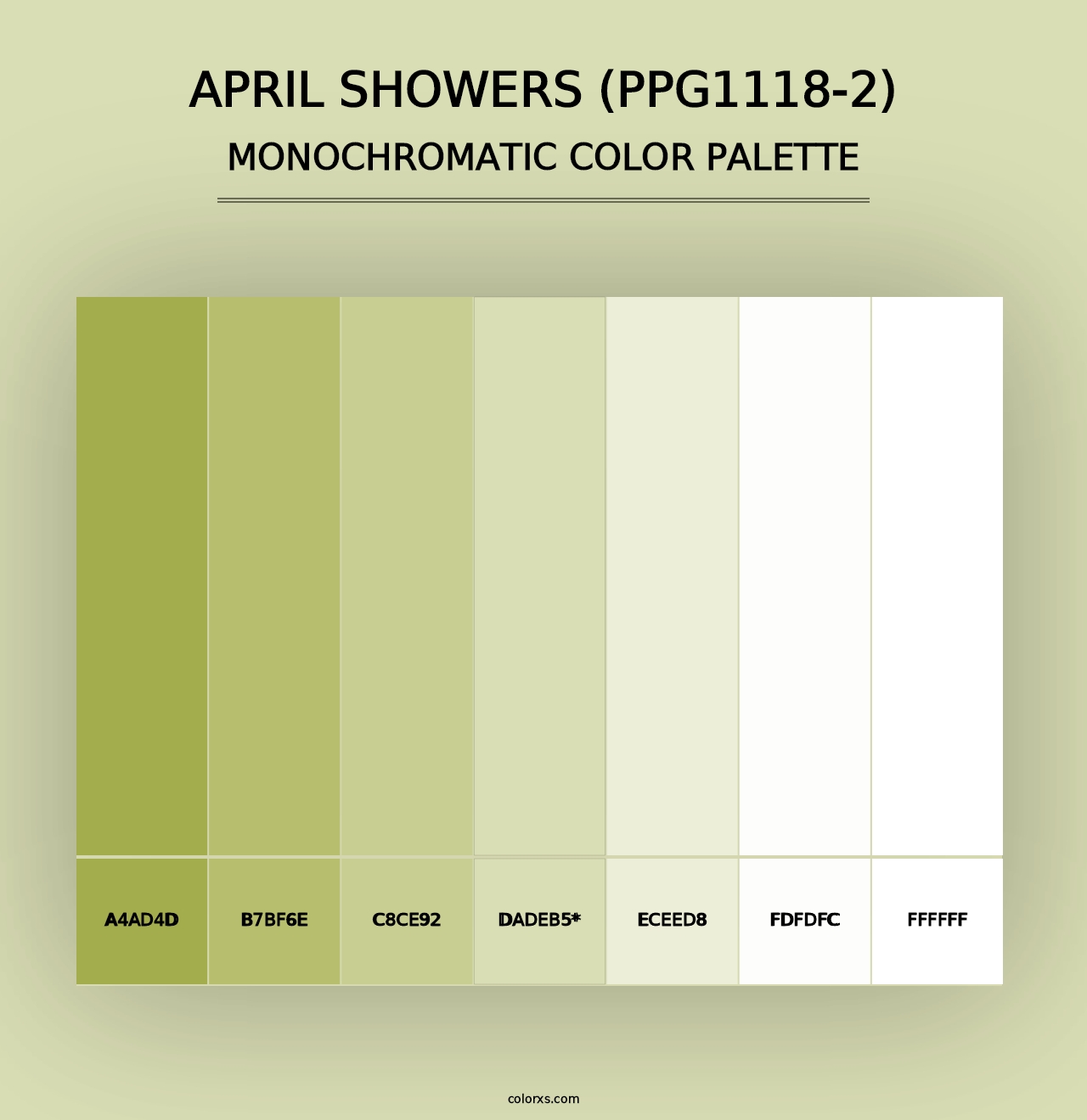 April Showers (PPG1118-2) - Monochromatic Color Palette