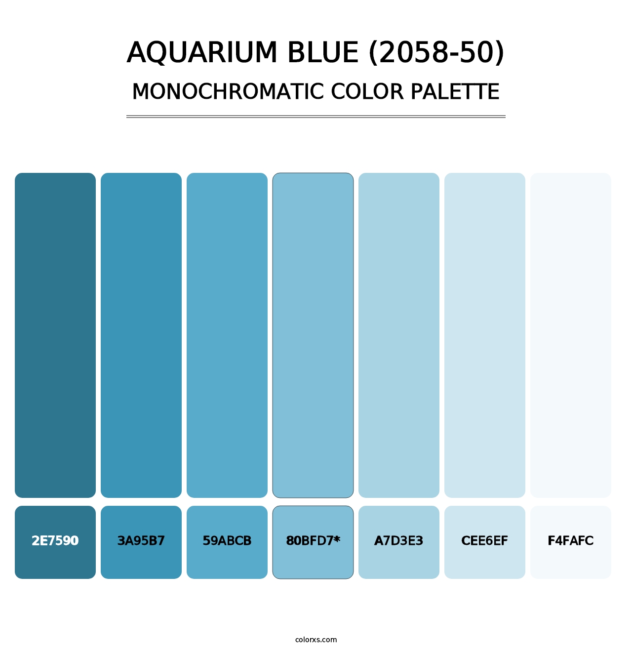 Aquarium Blue (2058-50) - Monochromatic Color Palette