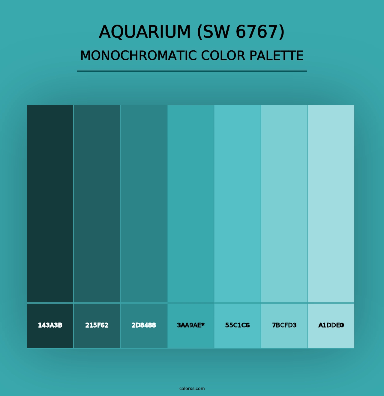 Aquarium (SW 6767) - Monochromatic Color Palette