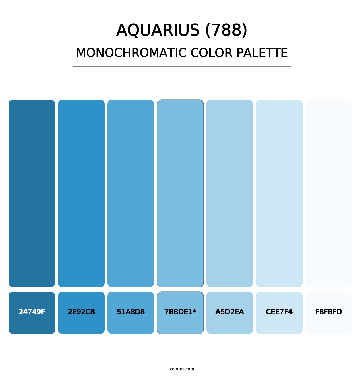 Aquarius (788) - Monochromatic Color Palette