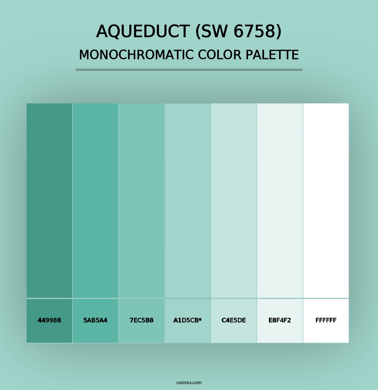 Aqueduct (SW 6758) - Monochromatic Color Palette