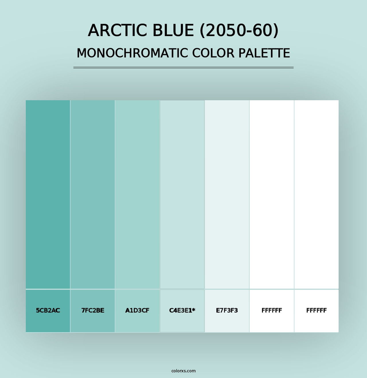 Arctic Blue (2050-60) - Monochromatic Color Palette