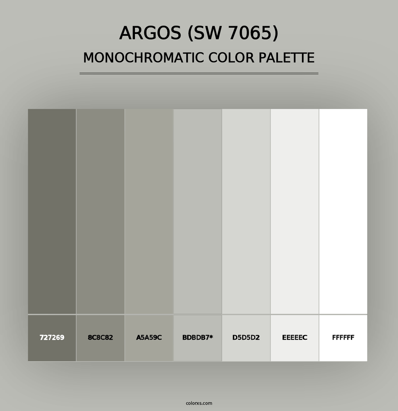 Argos (SW 7065) - Monochromatic Color Palette