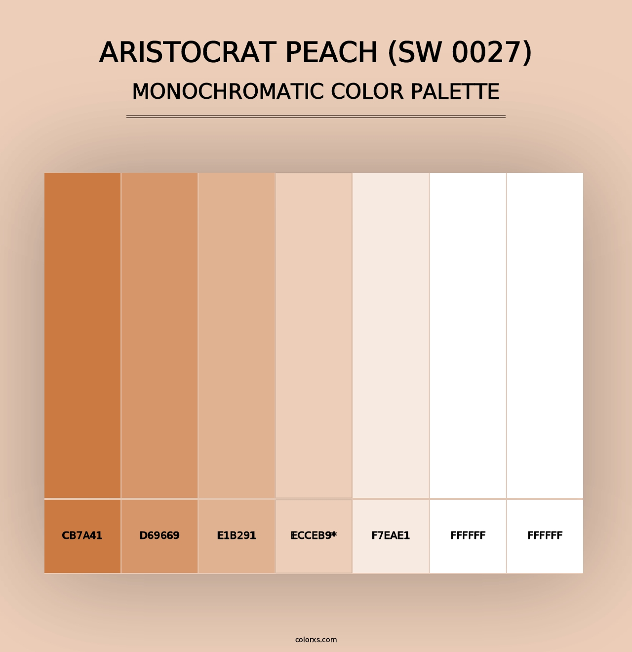 Aristocrat Peach (SW 0027) - Monochromatic Color Palette