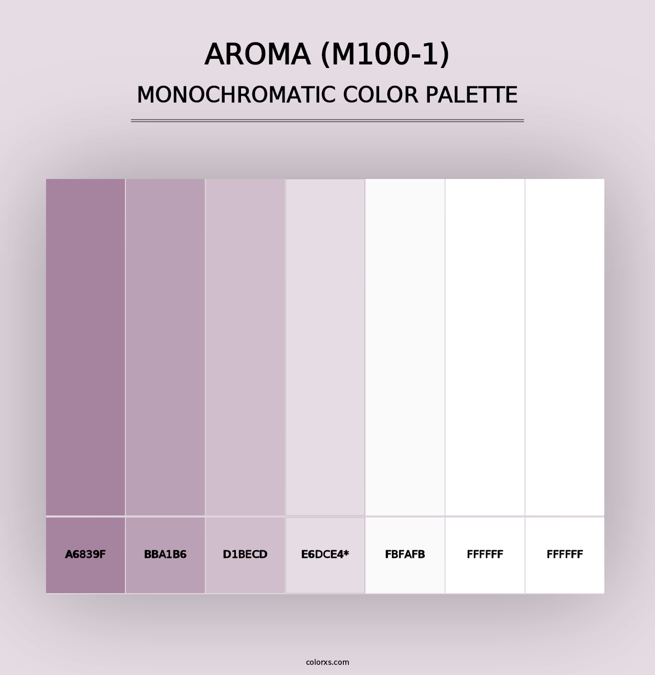 Aroma (M100-1) - Monochromatic Color Palette