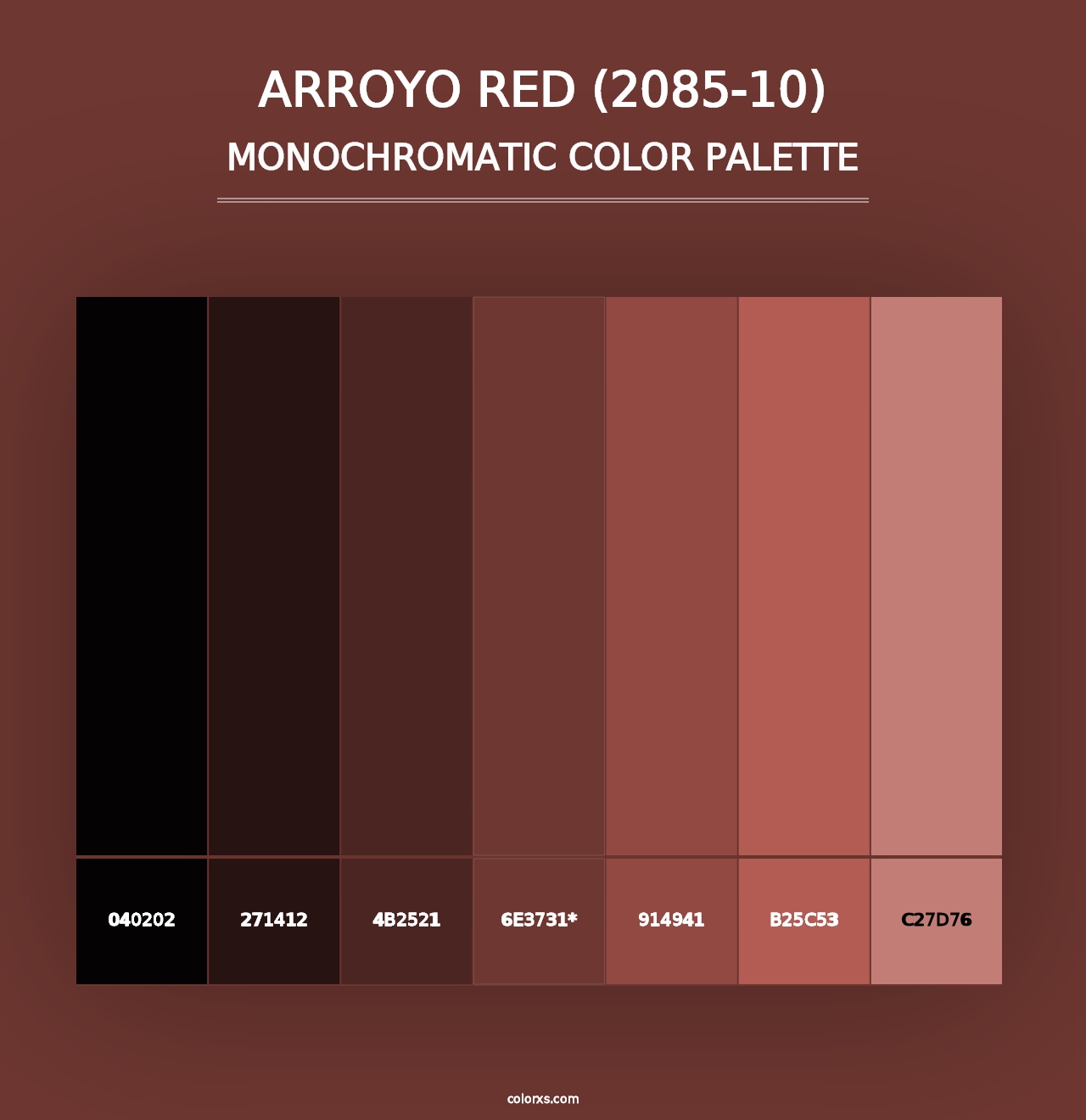 Arroyo Red (2085-10) - Monochromatic Color Palette