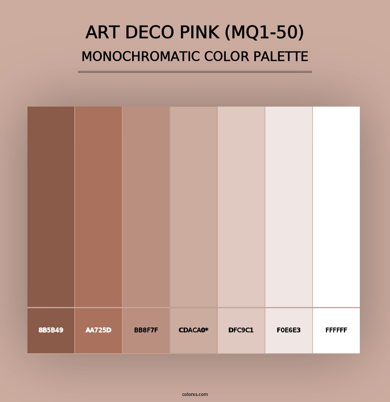 Art Deco Pink (MQ1-50) - Monochromatic Color Palette