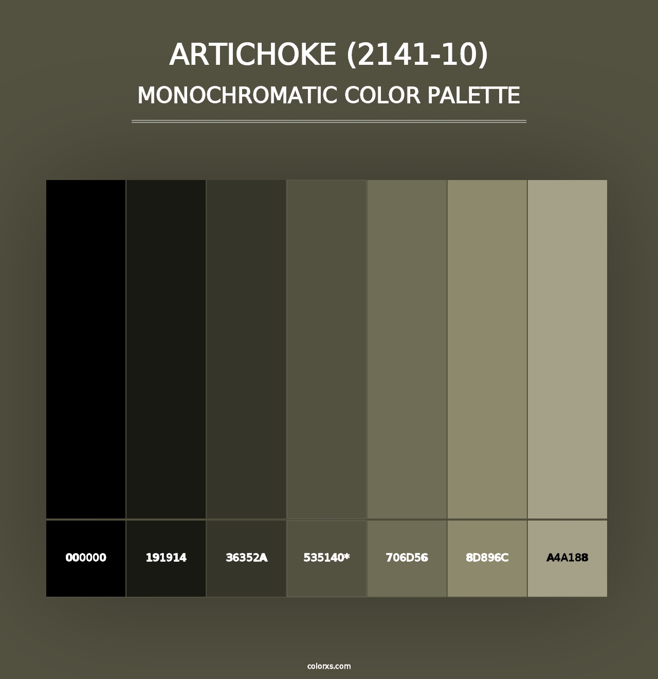 Artichoke (2141-10) - Monochromatic Color Palette