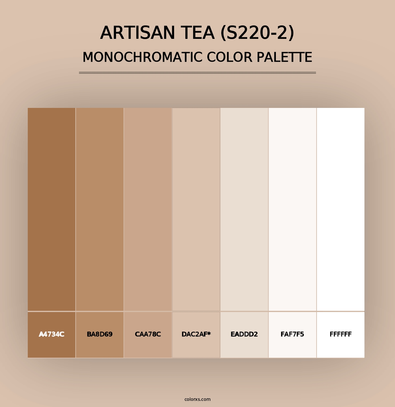 Artisan Tea (S220-2) - Monochromatic Color Palette