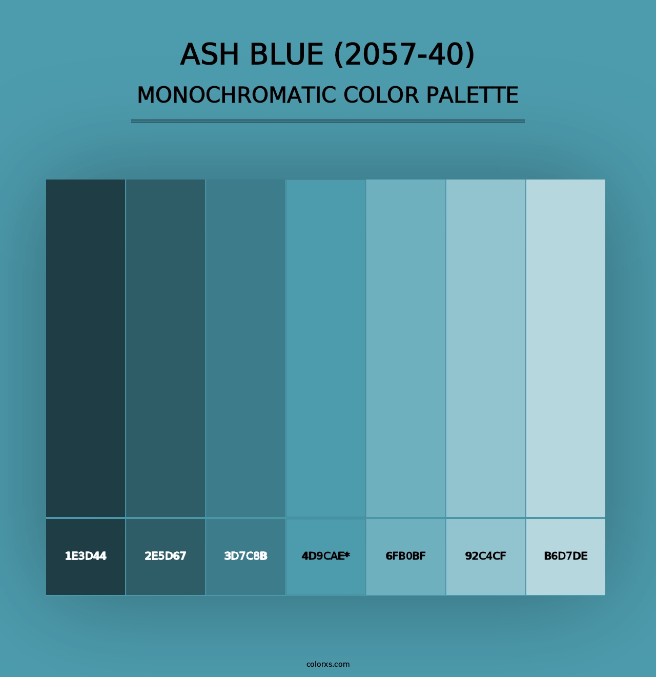 Ash Blue (2057-40) - Monochromatic Color Palette