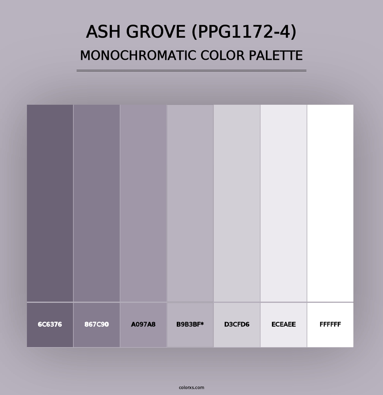 Ash Grove (PPG1172-4) - Monochromatic Color Palette