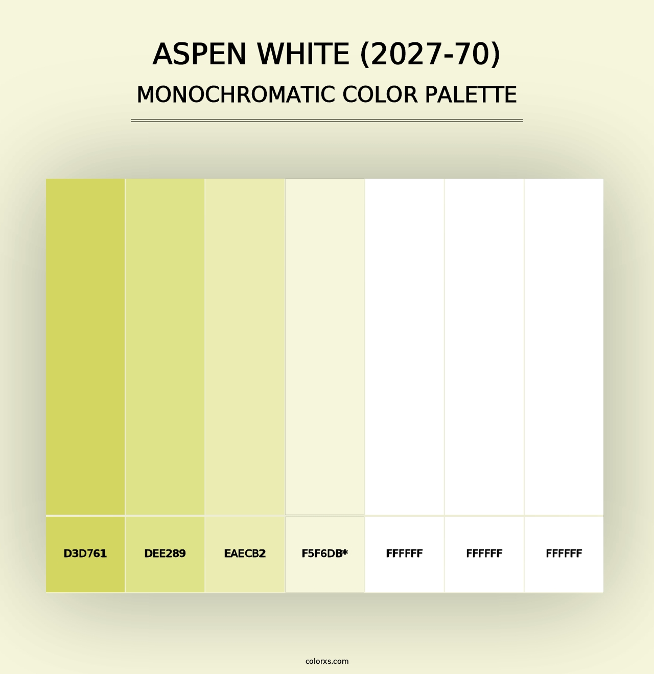 Aspen White (2027-70) - Monochromatic Color Palette